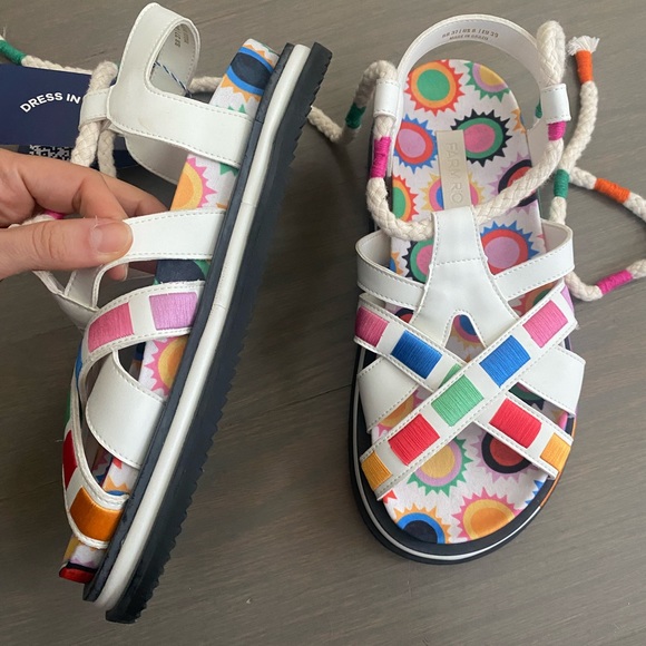 Farm Rio Sunset Anatomic rope detail white sandal Size 8 - Picture 3 of 7